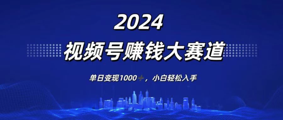 2024视频号赚钱大赛道，单日变现1000+，小白轻松入手-星云科技 adyun.org