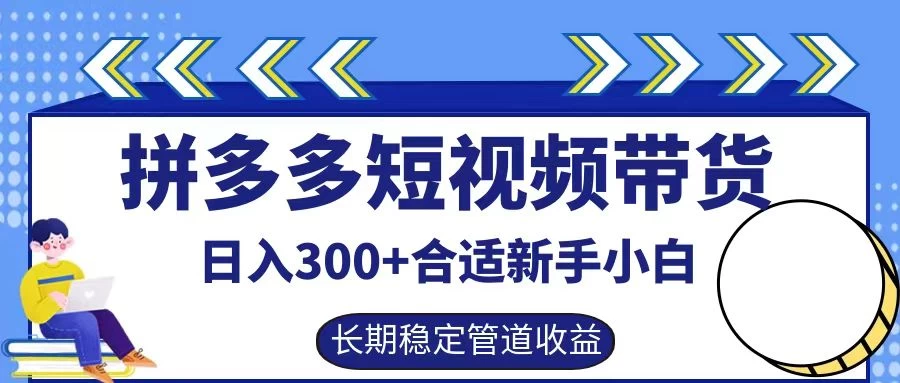 拼多多短视频带货日入300+保姆级实操账户展示-星云科技 adyun.org