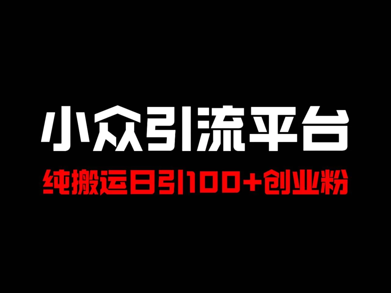 冷门引流平台，纯搬运日引100+高质量年轻创业粉！-星云科技 adyun.org