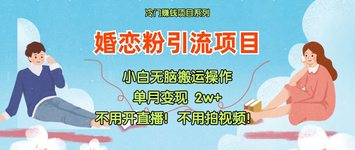 小红书婚恋粉引流，不用开直播，不用拍视频，不用做交付-星云科技 adyun.org