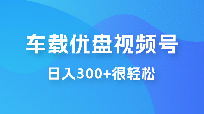 车载 U 盘视频号最新玩法，零门槛，一部手机即可操作，日入 300+ 很轻松-星云科技 adyun.org