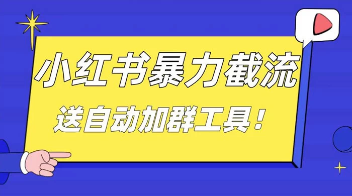 小红书截流引流大法，简单无脑粗暴，日引 20-30 个高质量创业粉-星云科技 adyun.org