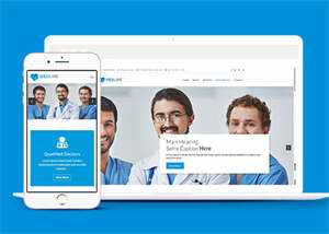 响应式医疗健康企业类网站模板-星云科技 adyun.org