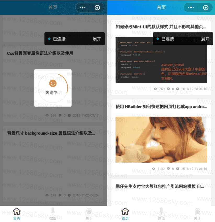 emlog蔚蓝模板开源微信小程序-星云科技 adyun.org