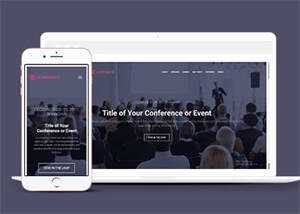 简洁商务会议活动网站模板源码-星云科技 adyun.org