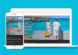 简约酒店度假别墅网站模板源码-星云科技 adyun.org