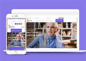 紫色英语在线教育网站模板下载-星云科技 adyun.org