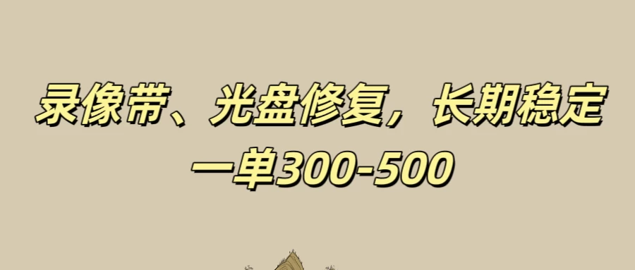 录像带、光盘修复项目，非常稳定适合长期做，一单300-500+-星云科技 adyun.org