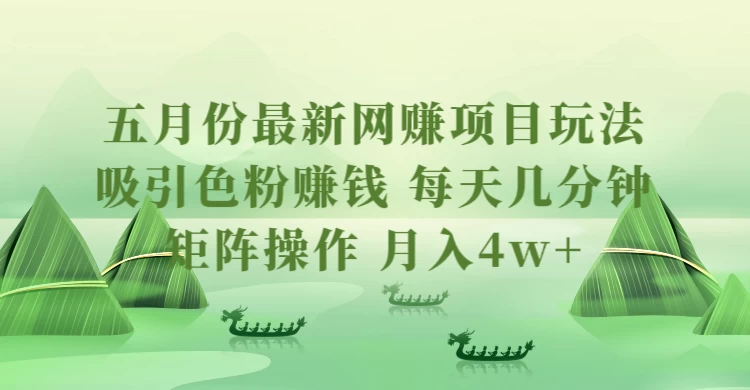 五月份最新网赚项目玩法，吸引色粉赚钱，每天几分钟，矩阵做号，月入4万+-星云科技 adyun.org