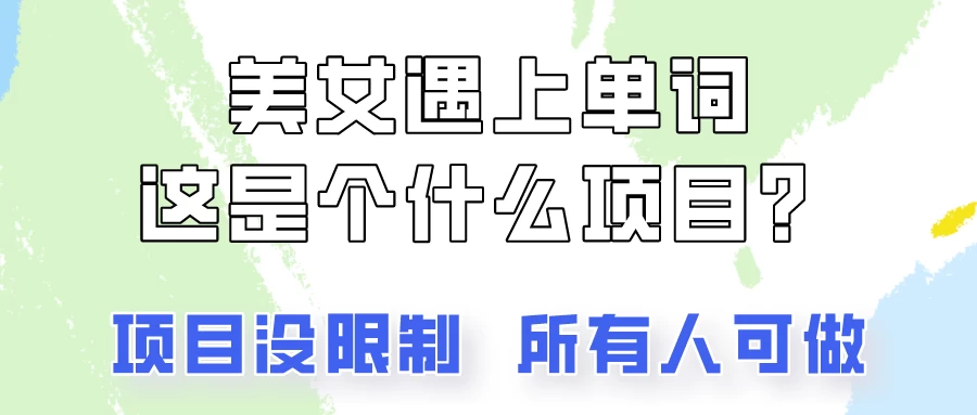 2024美女号单词暴力玩法，上手非常简单，轻松日收入500+-星云科技 adyun.org