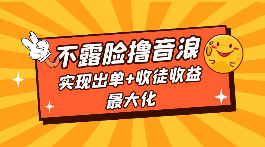 全网最新不露脸撸音浪：跑通自动化成交闭环，实现出单+收徒收益最大化-星云科技 adyun.org