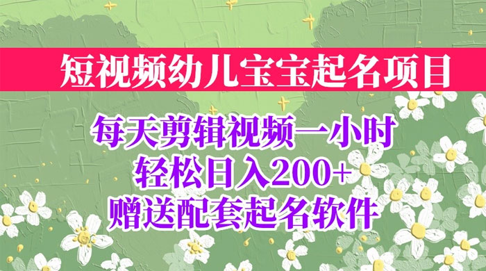 小红书宝宝起名项目：全程投屏实操，赠送配套软件-星云科技 adyun.org