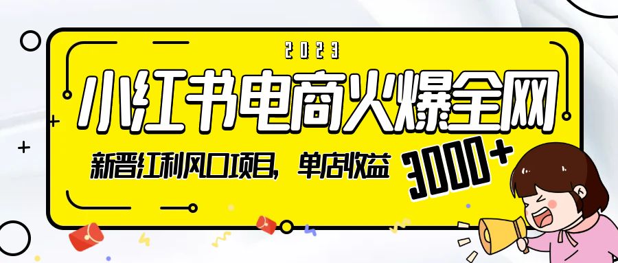 2023 小红书电商火爆全网：新晋红利风口项目，单店收益 3000+-星云科技 adyun.org