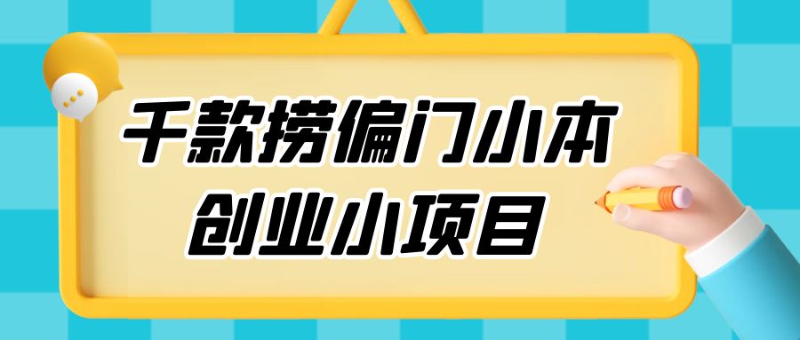 千款捞偏门小本创业小项目，总有一款适合你-星云科技 adyun.org