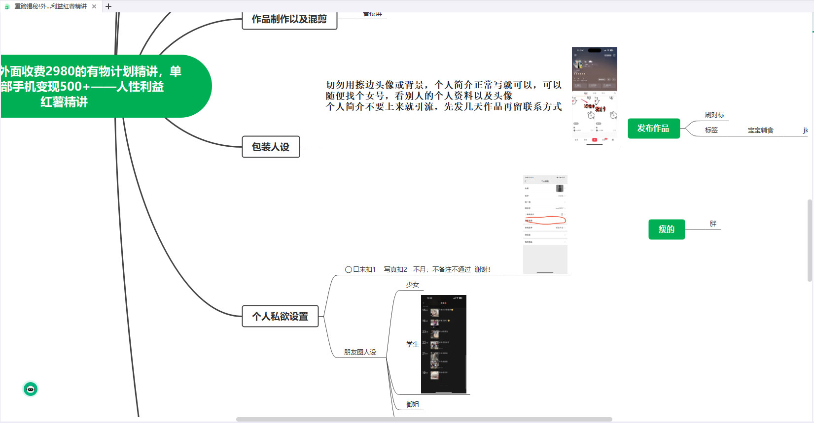 重磅揭秘：外面收费 2980 的小红书有物计划精讲「人性利益」一部手机变现 500+ 