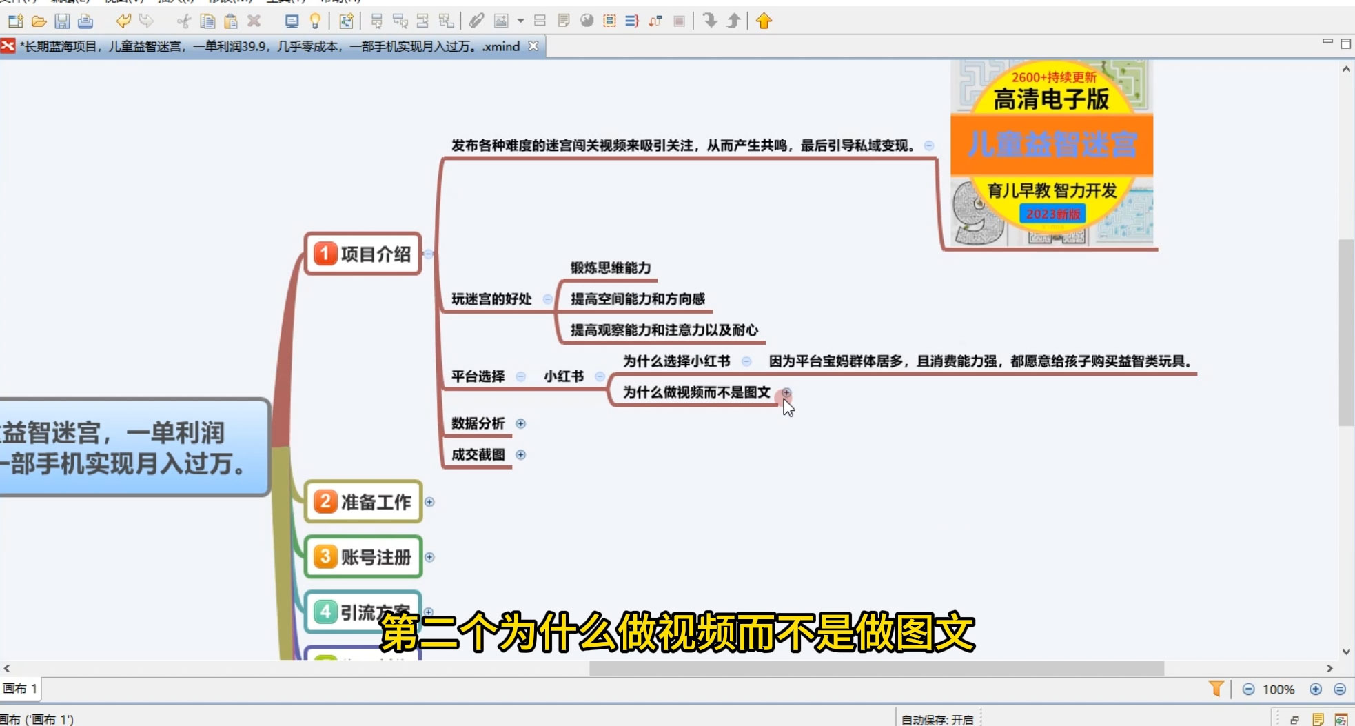 小红书卖儿童益智迷宫电子版资源，一单利润 39.8，几乎零成本，一部手机实现月入过万