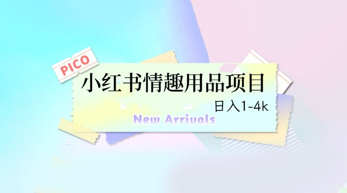 小红书情趣用品项目：详细教程，高转化收益快-星云科技 adyun.org