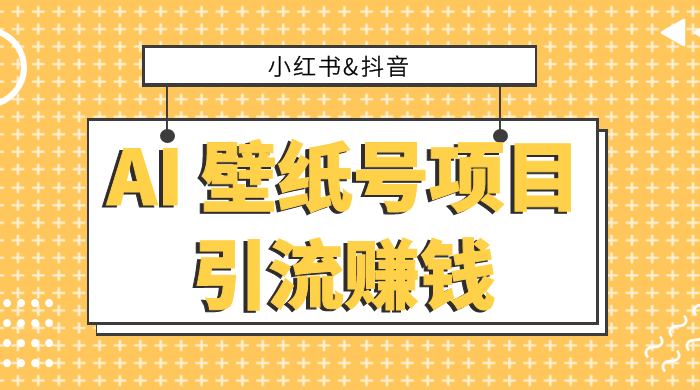 小红书抖音 AI 壁纸号项目引流赚钱，多种玩法详解，零门槛，零投入，无脑搬运也能日入 200+-星云科技 adyun.org