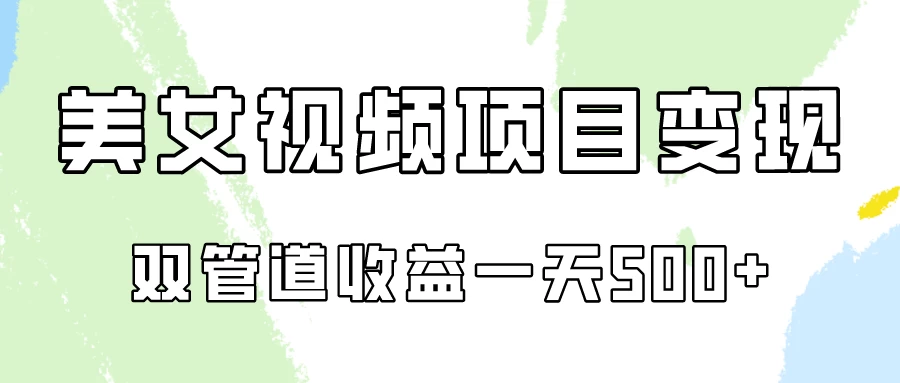 0成本，视频号美女视频双管道收益变现！-星云科技 adyun.org