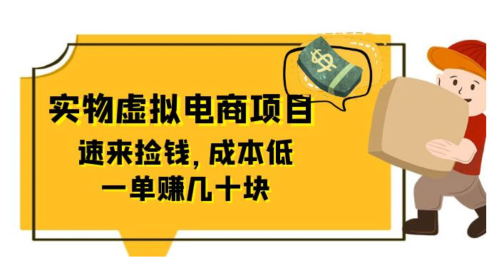 东哲日记：全网首创实物虚拟电商项目，速来捡钱，成本低，一单赚几十块！-星云科技 adyun.org