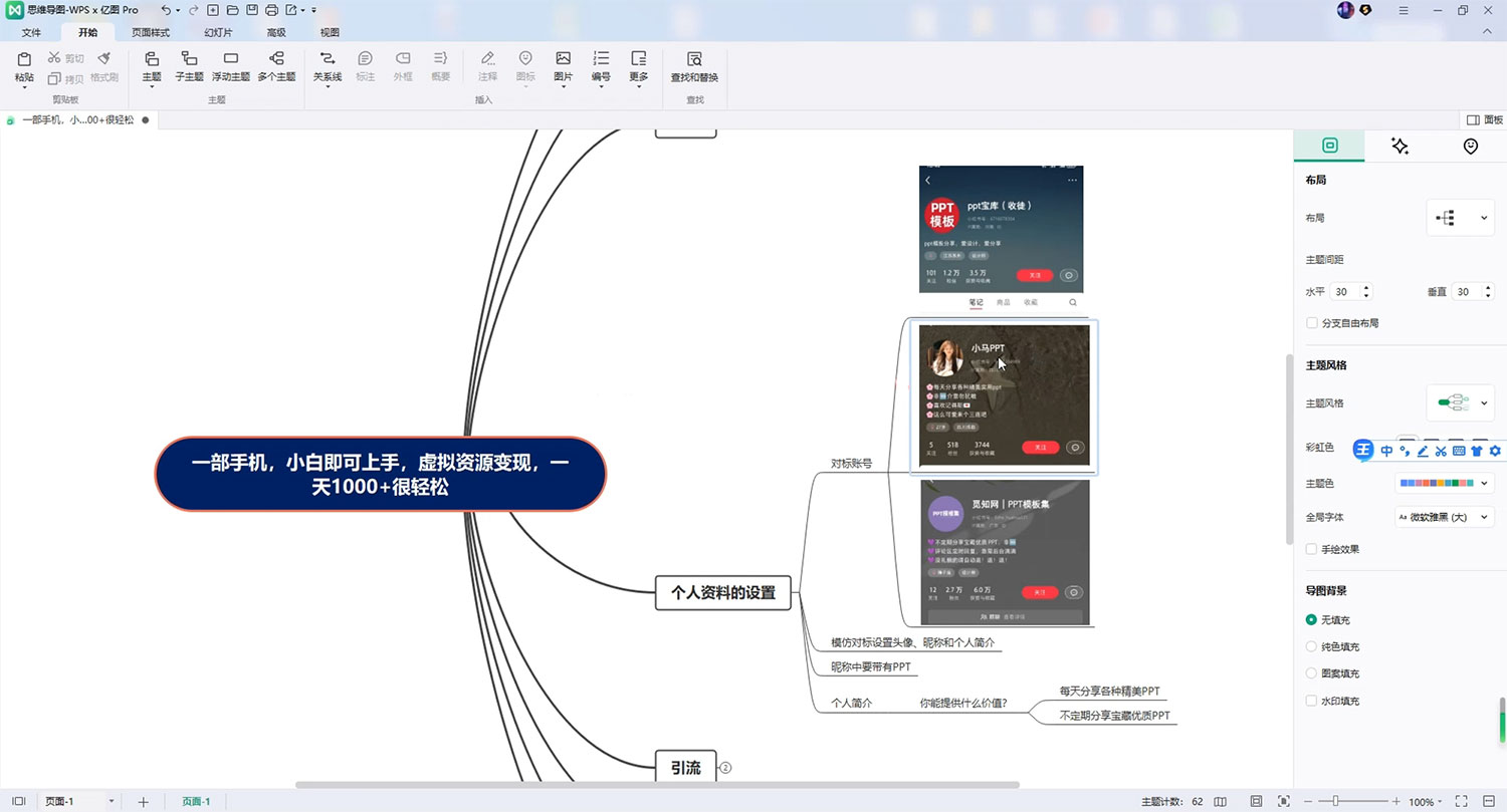 PPT 虚拟资源变现：一部手机，小白轻松上手，一天最高 1000+