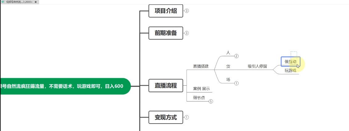 视频号直播新项目，通过简单的人货场，狂撸自然流，日入 500+（附 260G 教程）