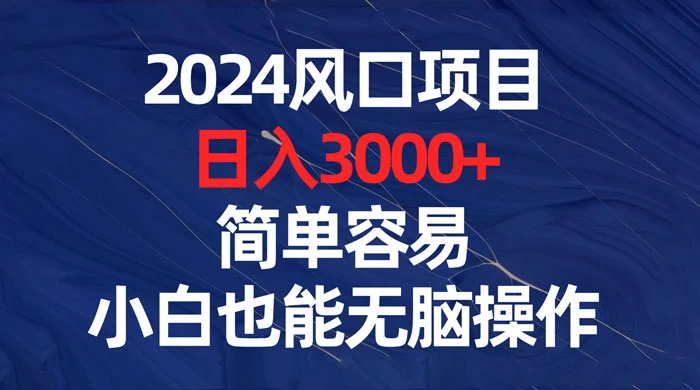 2024 风口项目，日入 3000+，简单容易，小白也能无脑操作-星云科技 adyun.org