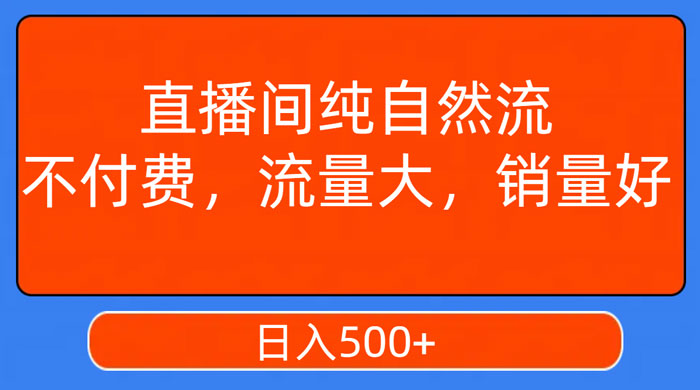 视频号直播间纯自然流，不付费，流量大，销量好，日入500+-星云科技 adyun.org