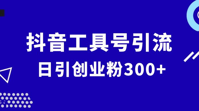 抖音工具号引流玩法，日引创业粉 300+-星云科技 adyun.org