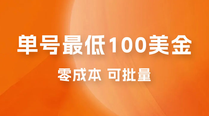 仅揭秘：单号最低 100 美金，零成本，小白无脑操作，可复制，可扩大-星云科技 adyun.org