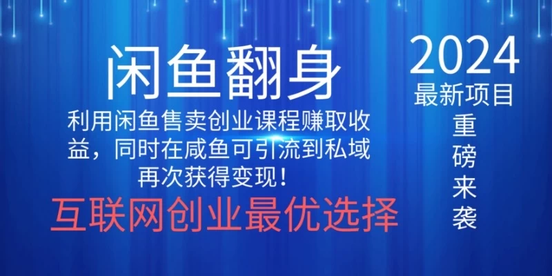 2024闲鱼翻身项目，暴力掘金，新人小白一看就会！（详细教程)-星云科技 adyun.org