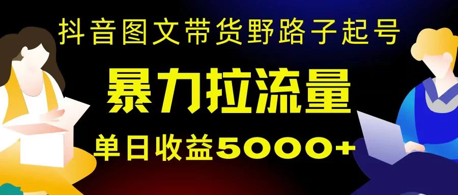 抖音图文带货暴力起号，单日收益 5000+，野路子玩法，简单易上手，一部手机即可-星云科技 adyun.org