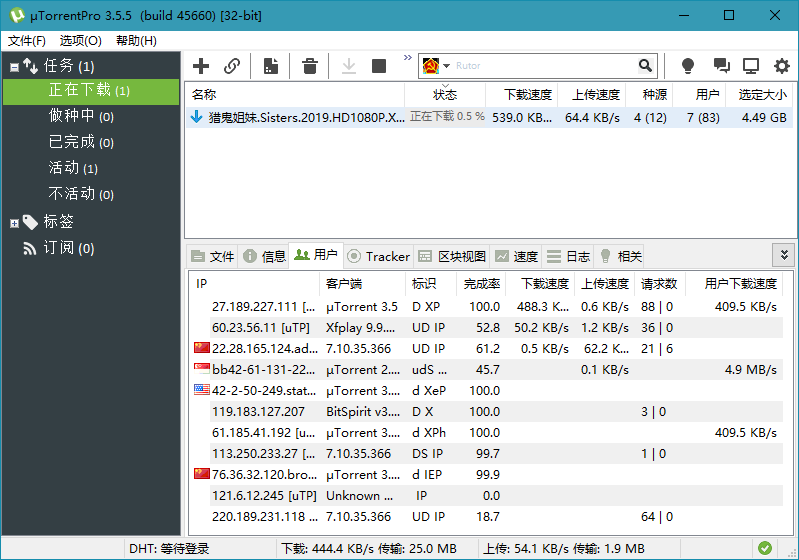 uTorrent PRO v3.6.0.46590 去广告绿色版