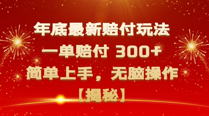 年底最新赔付玩法，一单赔付 300+，简单上手，无脑操作【揭秘】-星云科技 adyun.org