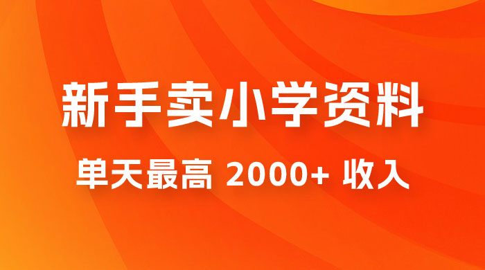 新手卖小学资料，单天最高 2000+ 收入，保姆级教程，详细拆解这套玩法-星云科技 adyun.org