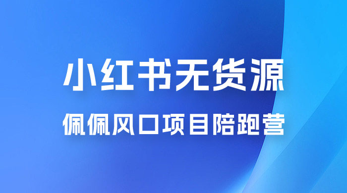 佩佩 · 小红书无货源风口项目陪跑营：不用拍摄、不用露脸、不用买产品、不用营业执照、一部手机即可开店-星云科技 adyun.org