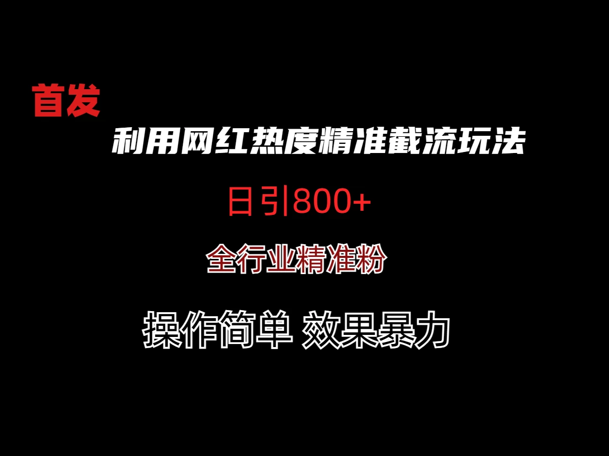 利用网红热度精准截流玩法(当日进粉800+)-星云科技 adyun.org