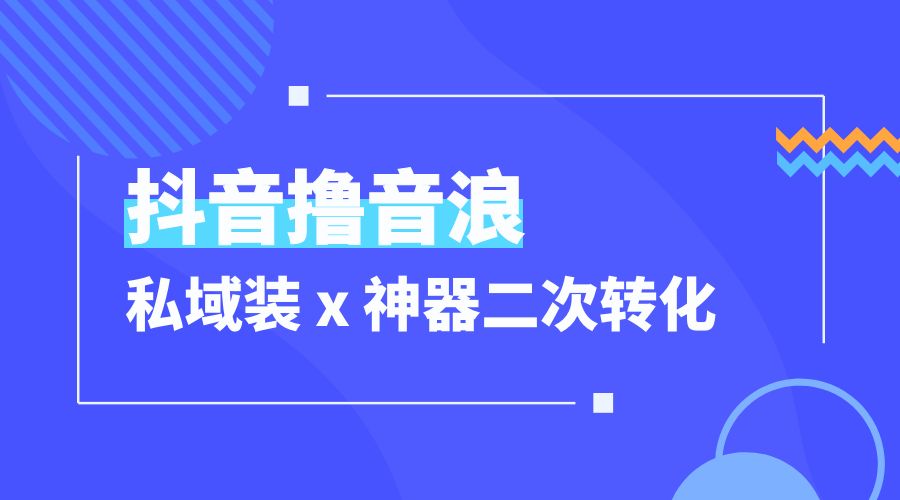 抖音撸音浪私域装 x 神器二次转化：单日变现超 500「详细操作教程」-星云科技 adyun.org