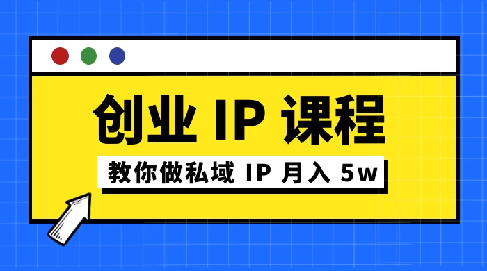 价值 2980 创业 IP 课程，教你做私域 IP 月入 5w-星云科技 adyun.org