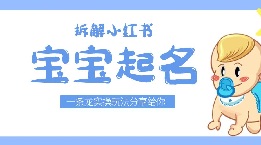 拆解小红书宝宝起名虚拟副业项目：一条龙实操玩法分享给你「教程+软件」-星云科技 adyun.org