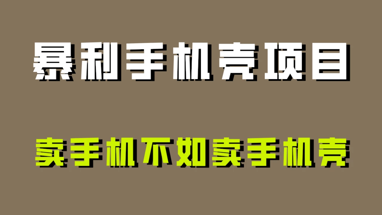 卖手机不如卖手机壳，暴利手机壳项目玩法拆解！-星云科技 adyun.org