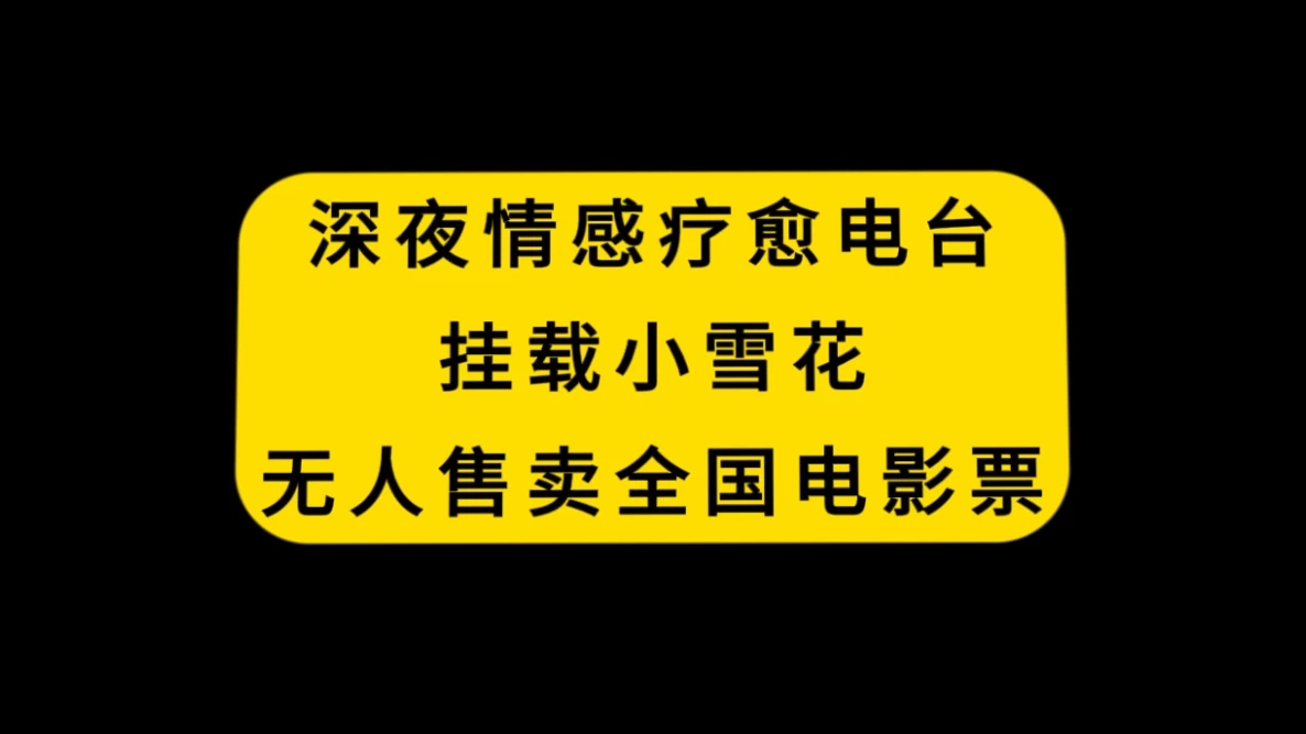 深夜情感疗愈电台，挂载小雪花，无人售卖全国电影票-星云科技 adyun.org