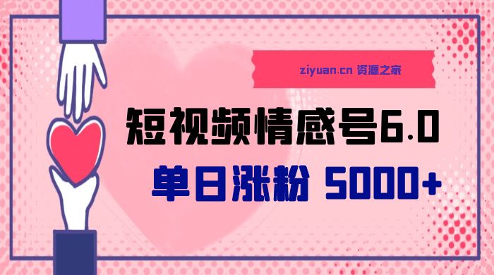 短视频情感号 6.0：单日涨粉 5000+，单条作品变现 300+-星云科技 adyun.org